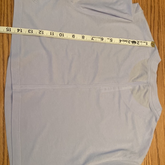 Lululemon All Yours Crop Tee - size 2 in pastel blue - Picture 3 of 5
